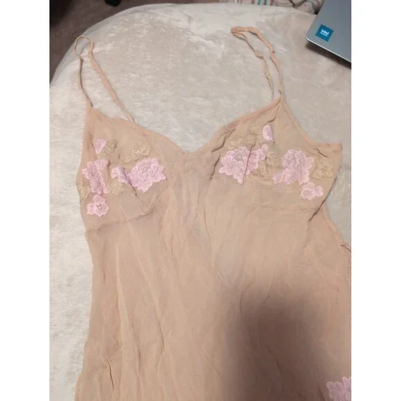 Vintage Victoria secret night gown lingerie floral uptown mini dress - Picture 2 of 8